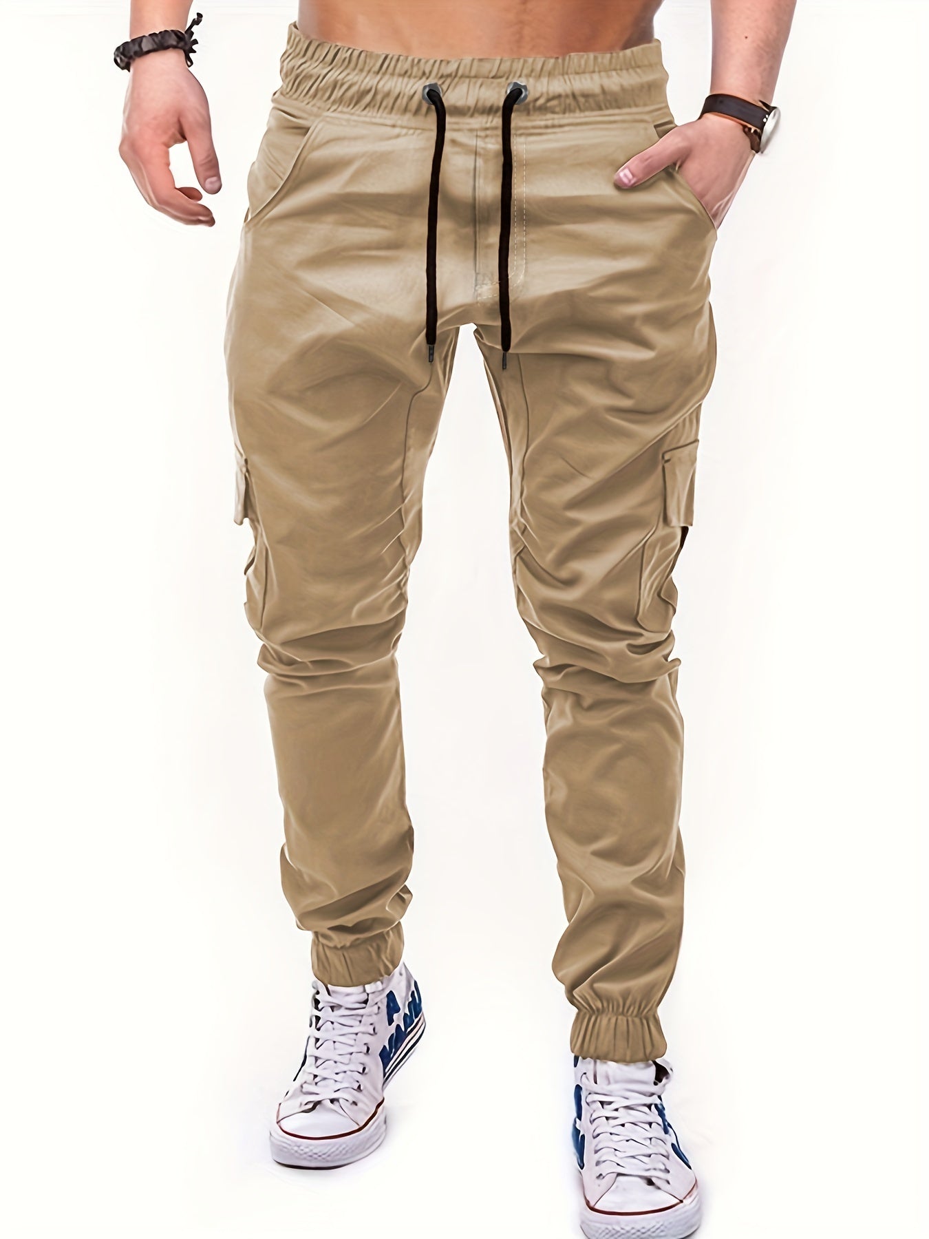 Men's Drawstring Cargo Jogger Pants