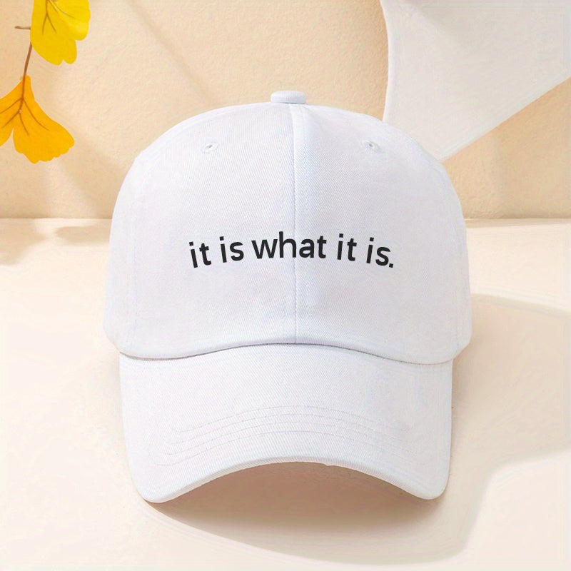 English Letter Baseball Cap It Is What It Is Hat Men's Women's Sunshade Hat