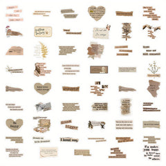 Retro Inspirational English Text Stickers DIY Handbook Collage
