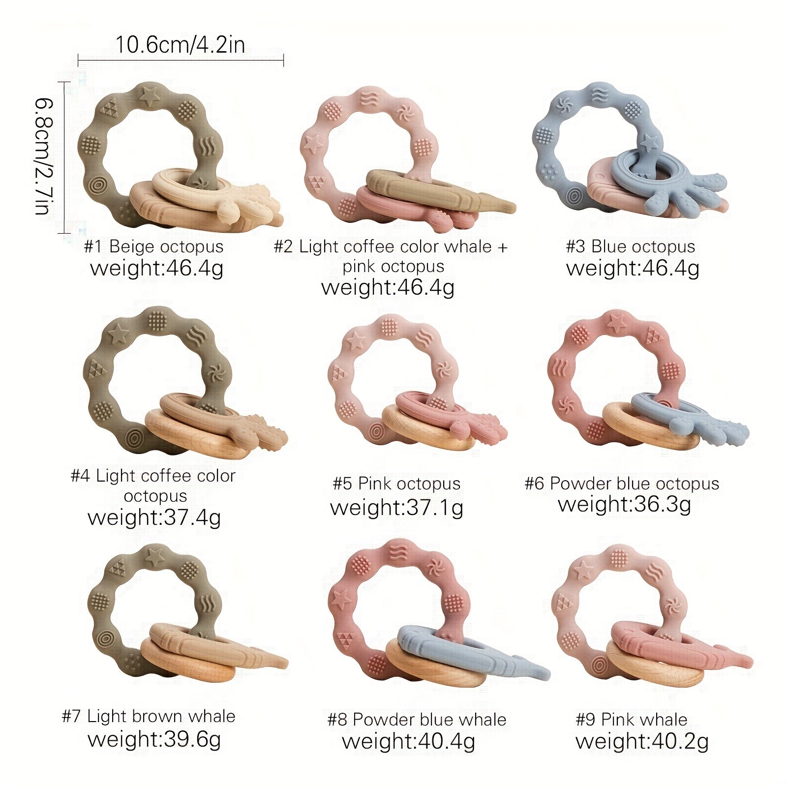 Whale Shape Chewable Toy for Babies 0-3 Years