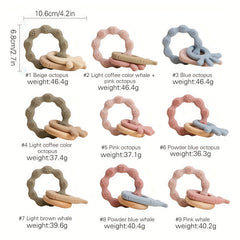 Whale Shape Chewable Toy for Babies 0-3 Years