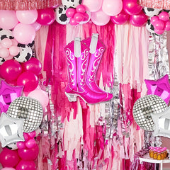 4pcs Cowgirl Boots Balloons Western Bride Dance Party Decorations