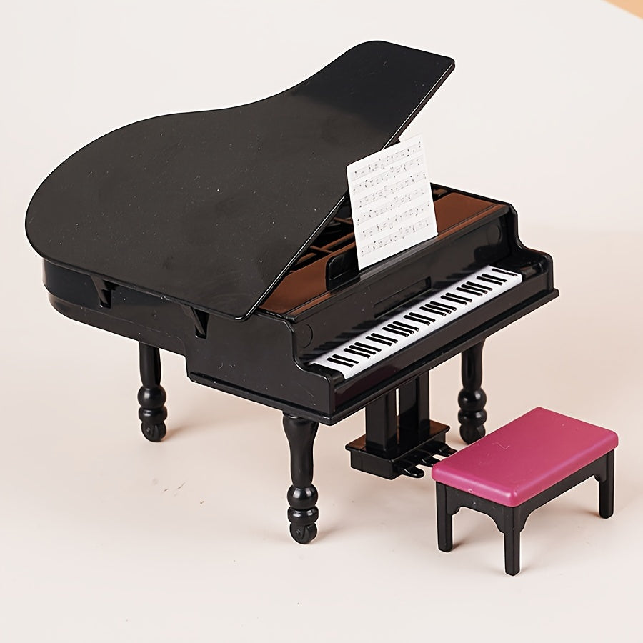 Dollhouse Piano Model Mini Furniture Decor Accessory
