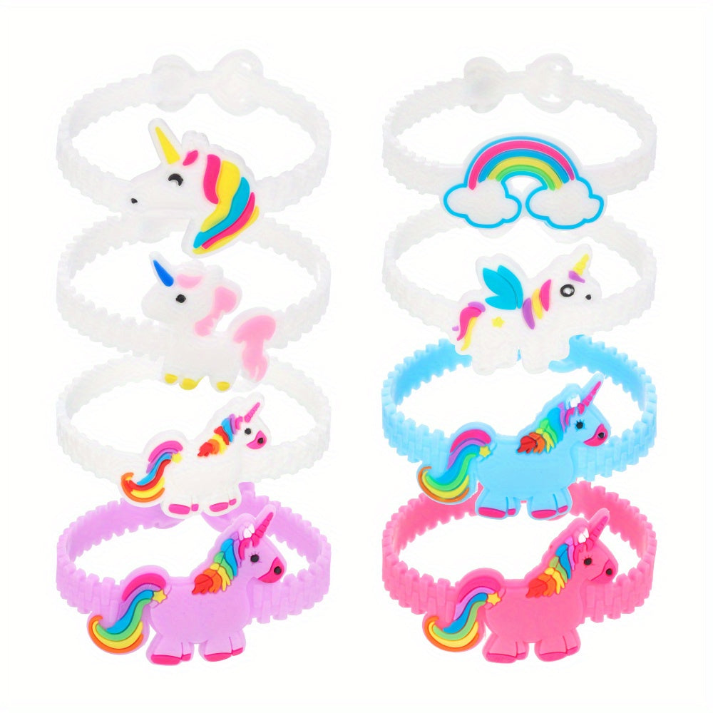 Unicorn PVC Bracelets Silicone Wristbands Party Favor Gift