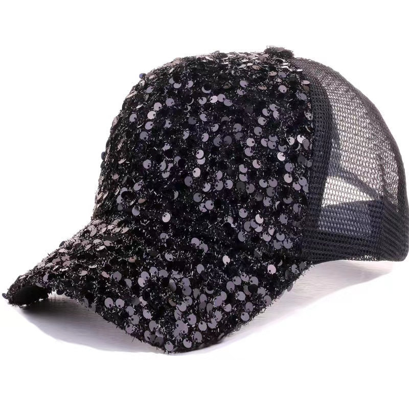 Sequin Baseball Cap Sun Hat for Kids