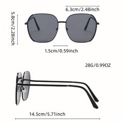 Oval Sunglasses Gradient Metal Sun Shades UV400