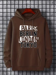 Big City Name Print Hoodie for Men
