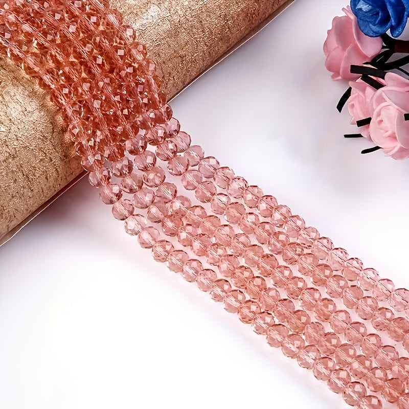 3x4mm Crystal Flat Beads DIY Glass Colorful Beads String Bracelet Necklace