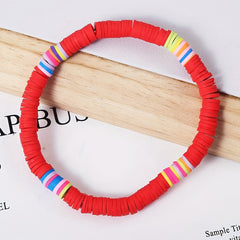 Bohemian Colorful Soft Clay Beaded Bracelet for Women