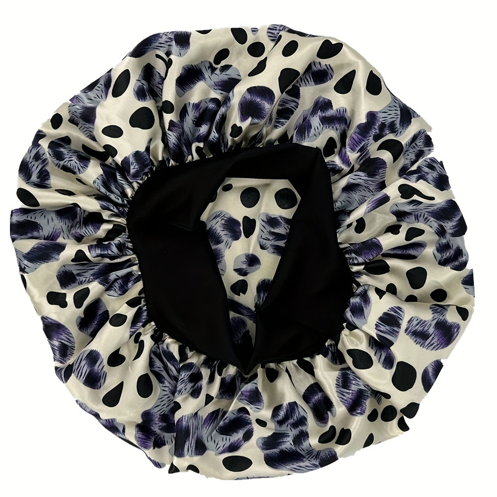 Paisley Print Satin Bonnet for Women, Soft Night Cap