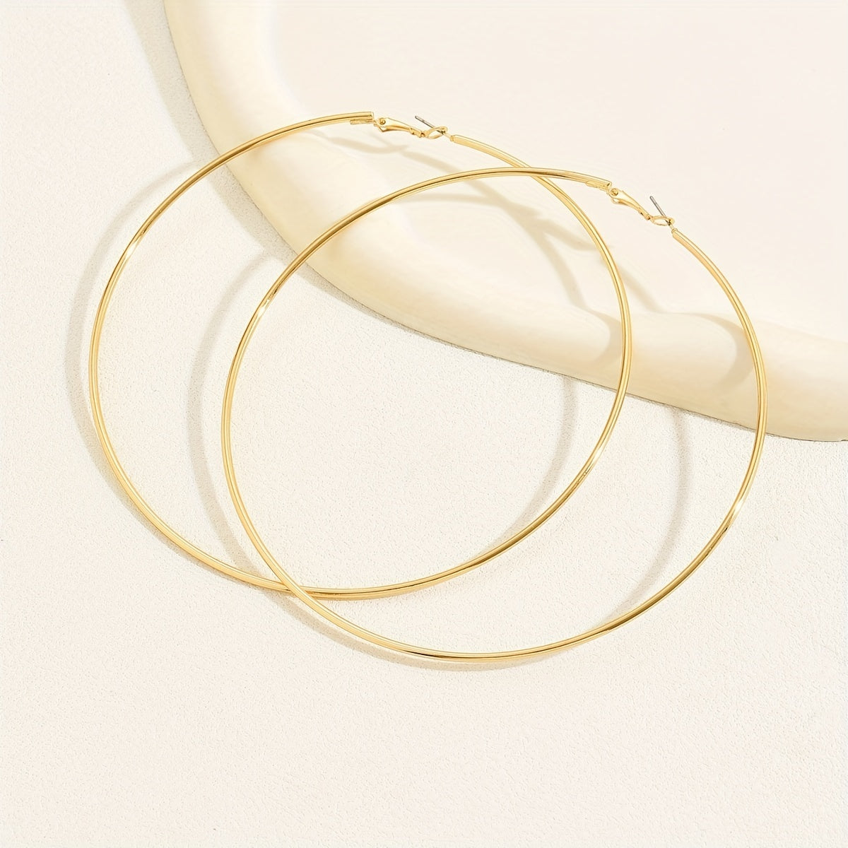 Minimalist Hip Hop Style Hoop Earrings Iron Jewelry Gift