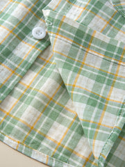 Boys Casual Plaid Long Sleeve Shirt for Autumn & Spring Kids Clothes