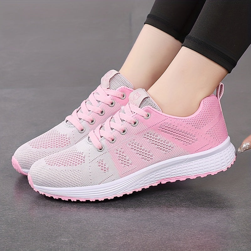 Women's Knit Weaving Running Shoes Non slip Outdoor Casual Sneakers