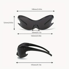 Futuristic Wrap Around Sunglasses Y2K Photochromic Shades Cyberpunk UV400