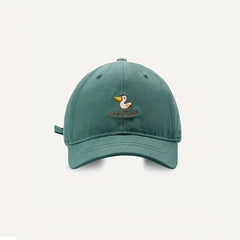 Unisex Sunshade Baseball Cap with Duck Embroidery