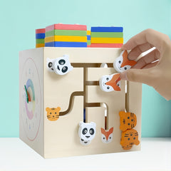 Educational Shape Sorter Toy for Kids with Numbers, Gears & Animals