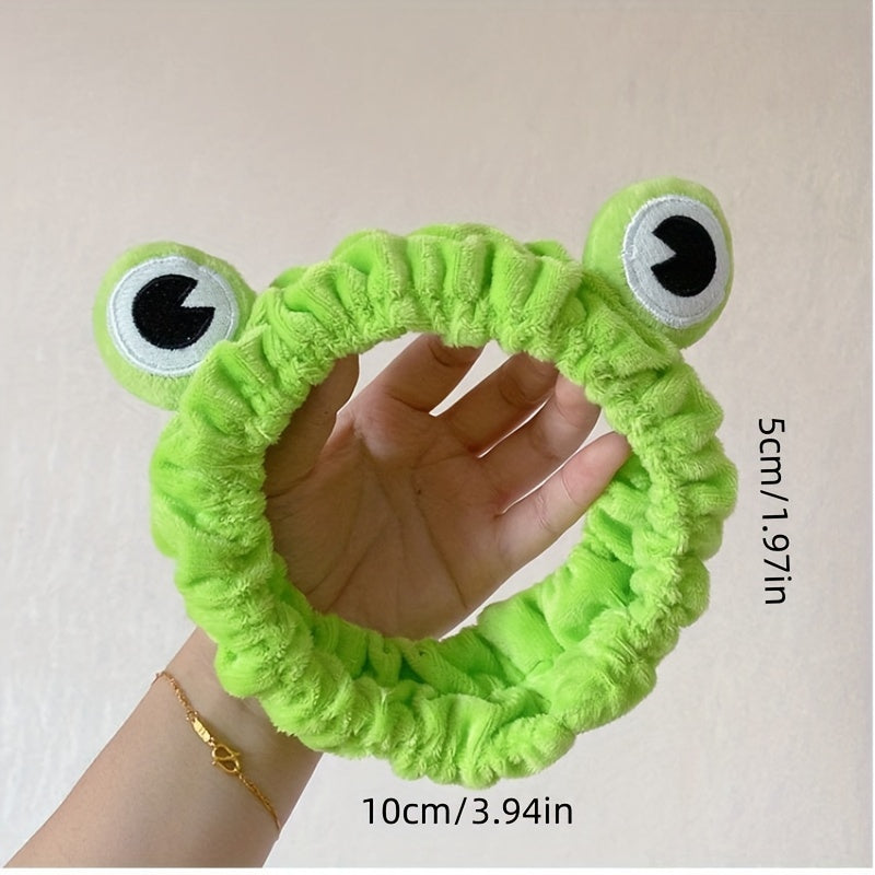 1pc Frog Cartoon Hairband Women's Face Headband Hairband