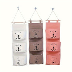 Bedside Wall Storage Hanging Bag Waterproof Fabric Dormitory Organizer