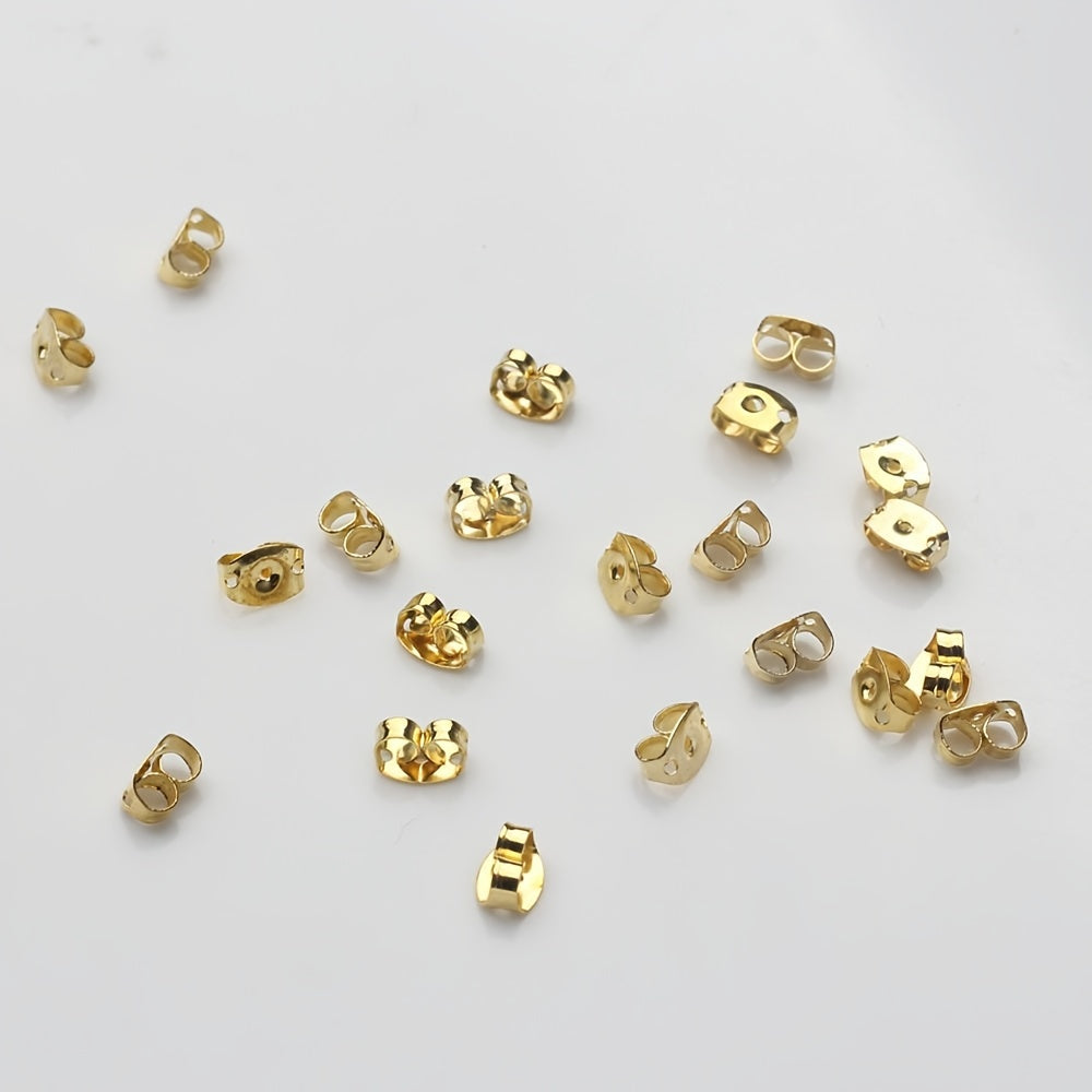 50pcs Casual Earring Back Plugs Round Ear Studs Jewelry Accessories DIY