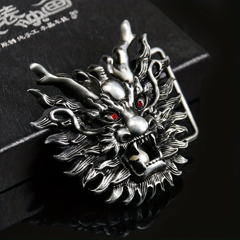 Metal Dragon Head Belt Buckle DIY Men's Novelty Clothing Accessories