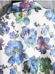 Men's Floral Print Short Sleeve Hawaii Shirt for Summer Vacation