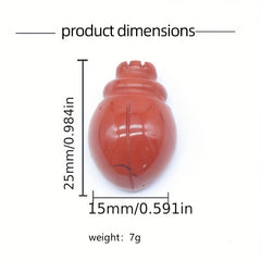 Carving Dung Beetle Natural Healing Crystal Jewelry Desk Decor Children Gift