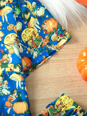 Kids' Pumpkin Witch Pajamas Set Halloween Style PJ Set Girl's