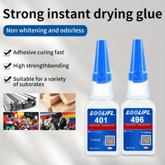 401 Strong Glue Quick Drying Adhesive for Metal Plastic Ceramic Rubber Wood