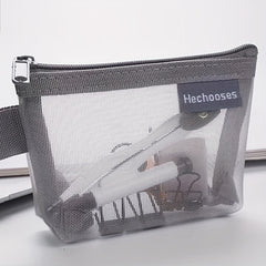 Mesh Mini Storage Pouch Zipper Coin Purse Organizer