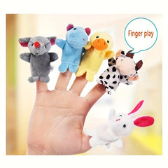 10/20pcs Mini Soft Plush Animal Finger Puppet Set Kids Doll Toy Combo