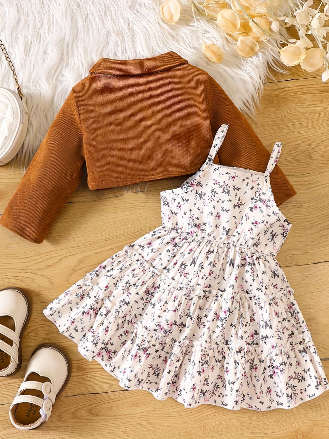 Toddler Girl Floral Dress & Cardigan Set