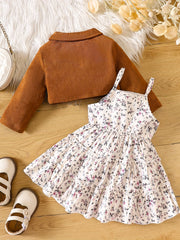 Toddler Girl Floral Dress & Cardigan Set