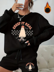  Halloween Casual Outfits Two Piece Set Women's Plus
