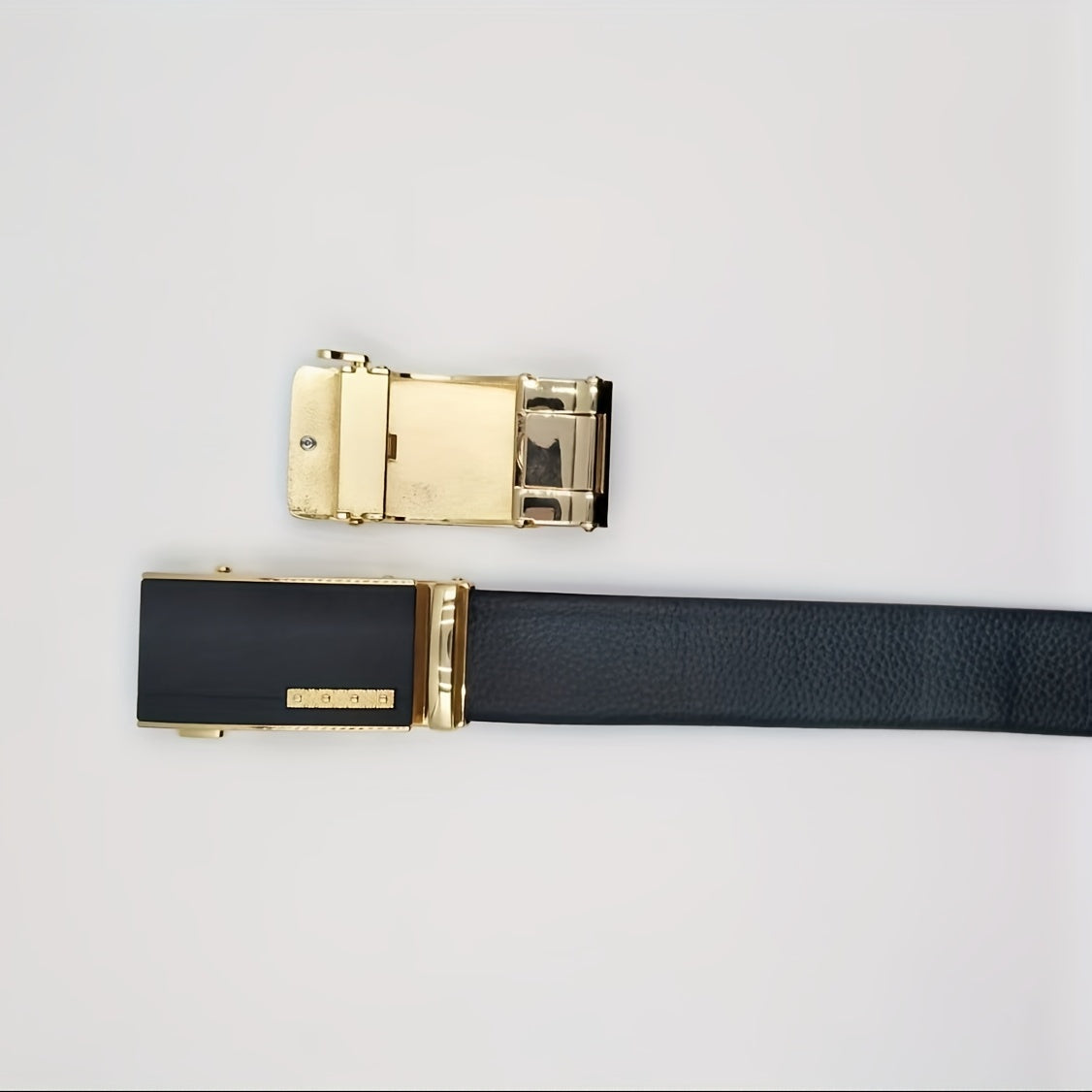 Men's Leather Belt Automatic Buckle Business Suit Waist Strap