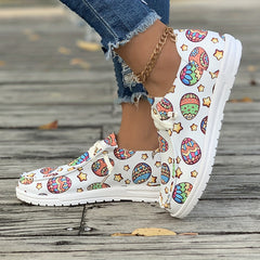 Colorful Pattern Flat Skate Shoes Casual Breathable Non Slip Sneakers