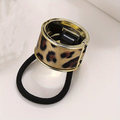 Round Hair Ring Elastic Hair Rope Y2K Hair Accessories