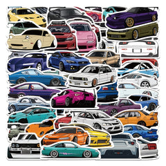 Anime Race Car Decorative Stickers, Waterproof Stickers for Phone Case Laptop