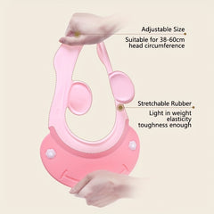 Baby Shower Cap Bathing Cap Adjustable Visor Hat Safe Shampoo