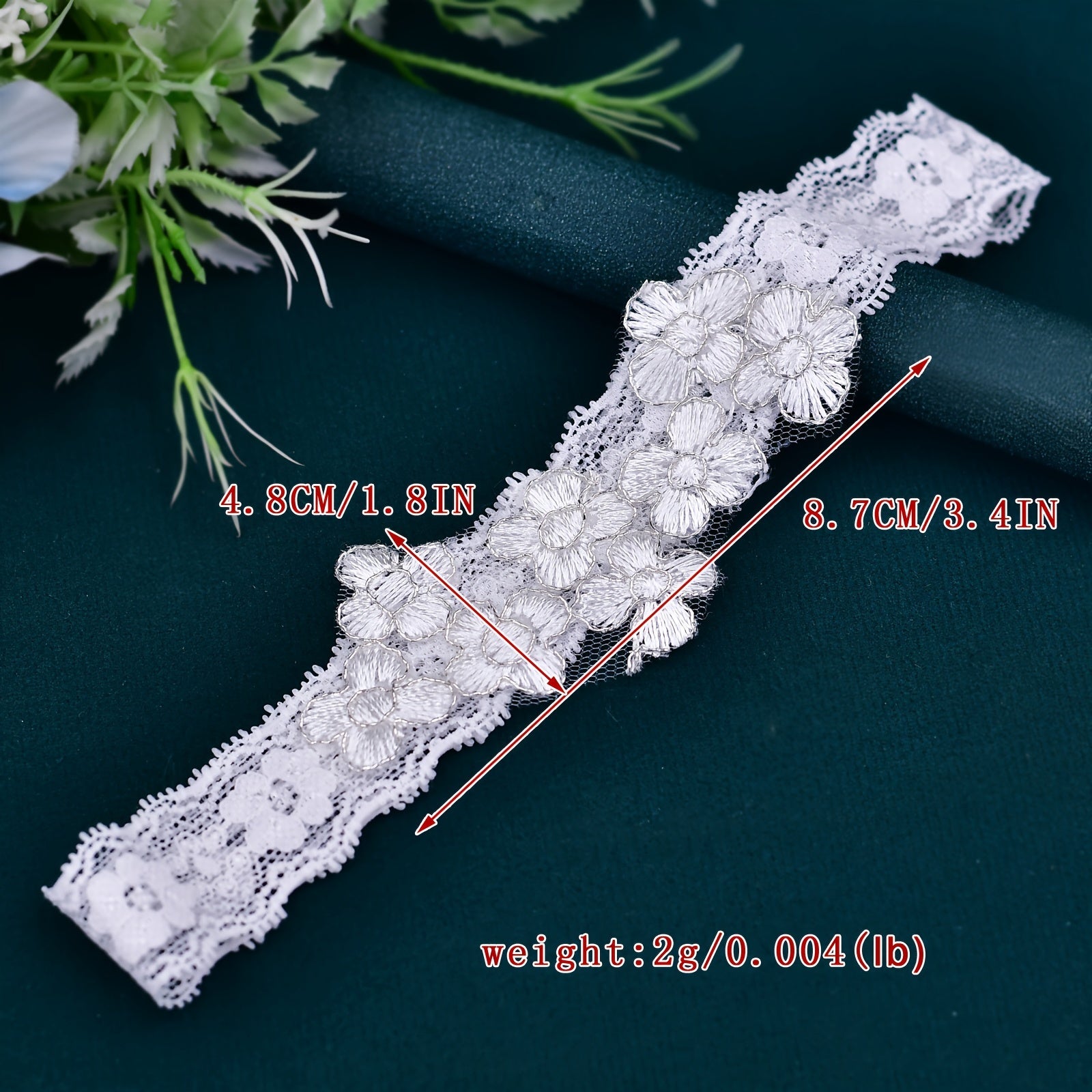 Floral Lace Garter Belt Floral Decor Mesh Elastic Leg Ring Belt