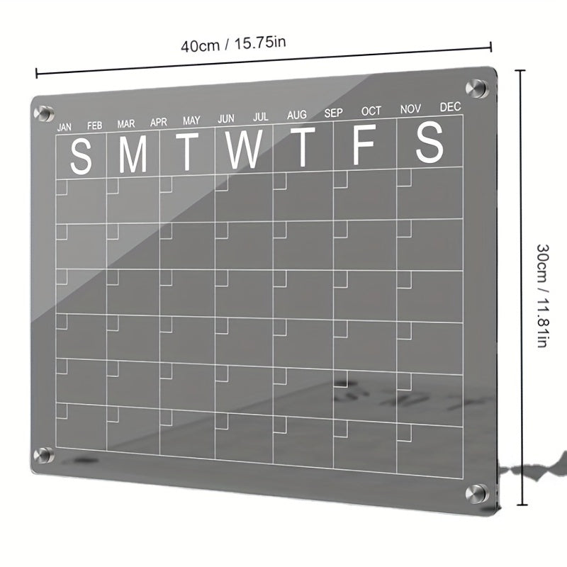 Acrylic Calendar Board Magnetic Dry Wipe Board