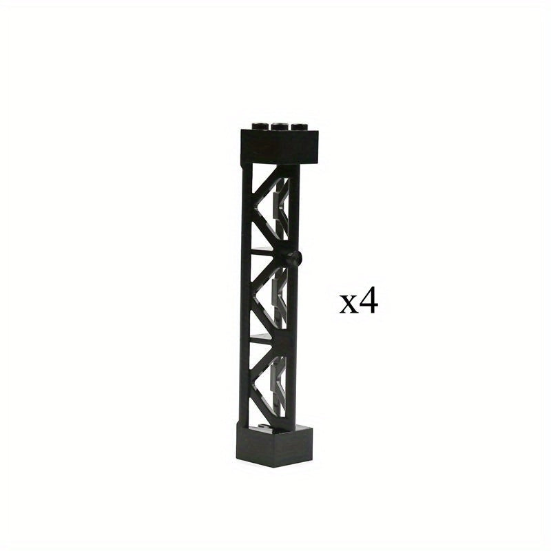 4pcs City Accessory Pillars High tech MOC Parts Support Stent Column