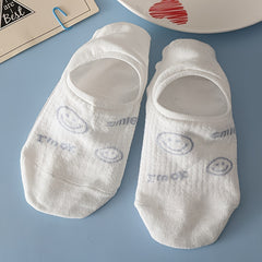 9 Pairs Cartoon Print Boat Socks Soft Lightweight Ankle Socks Women's Stockings