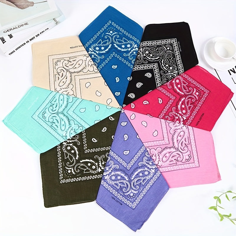 Paisley Pattern Handkerchief Small Square Scarf Bandana for Daily Decoration