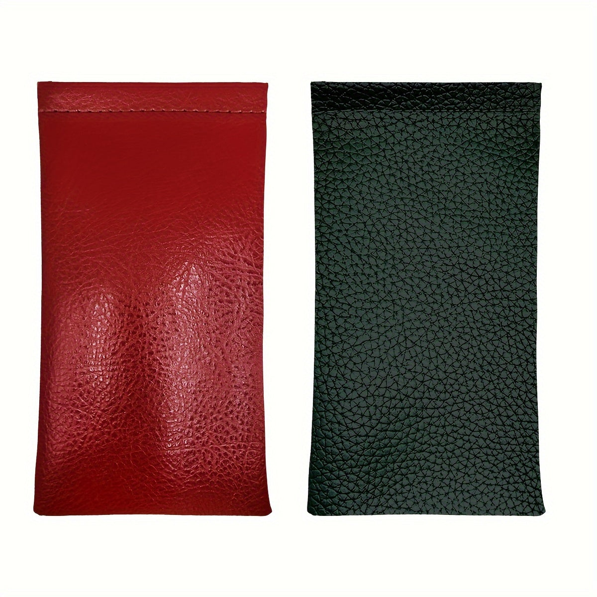 2pcs Christmas Storage Pouch for Sunglasses Keys Accessories - Soft Faux Leather