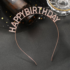 Crystal Happy Birthday Tiara Crown Headband