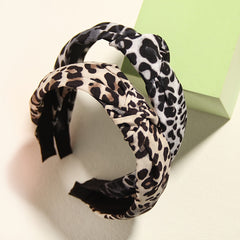 4pcs Leopard Print Headbands Vintage Head Hoops All match Hair Bands
