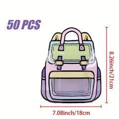 School Bag Shaped Ziplock Bag With Window, Fun Back To School Packaging