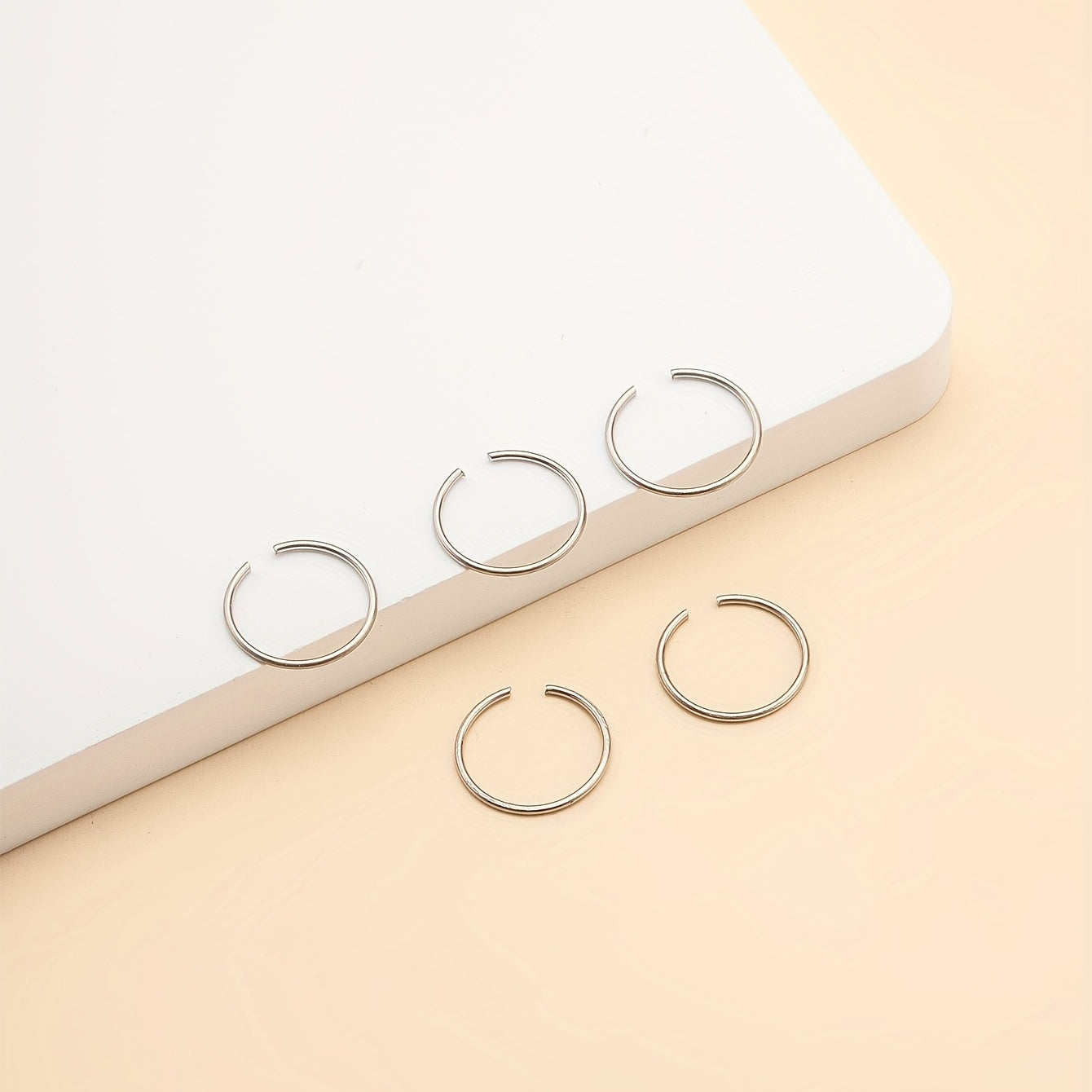 40 Pcs Nose Ring Set Copper Round Body Piercing Women