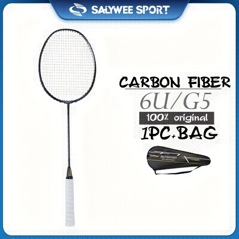 Carbon Fiber Pro Badminton Rackets With String & Bag