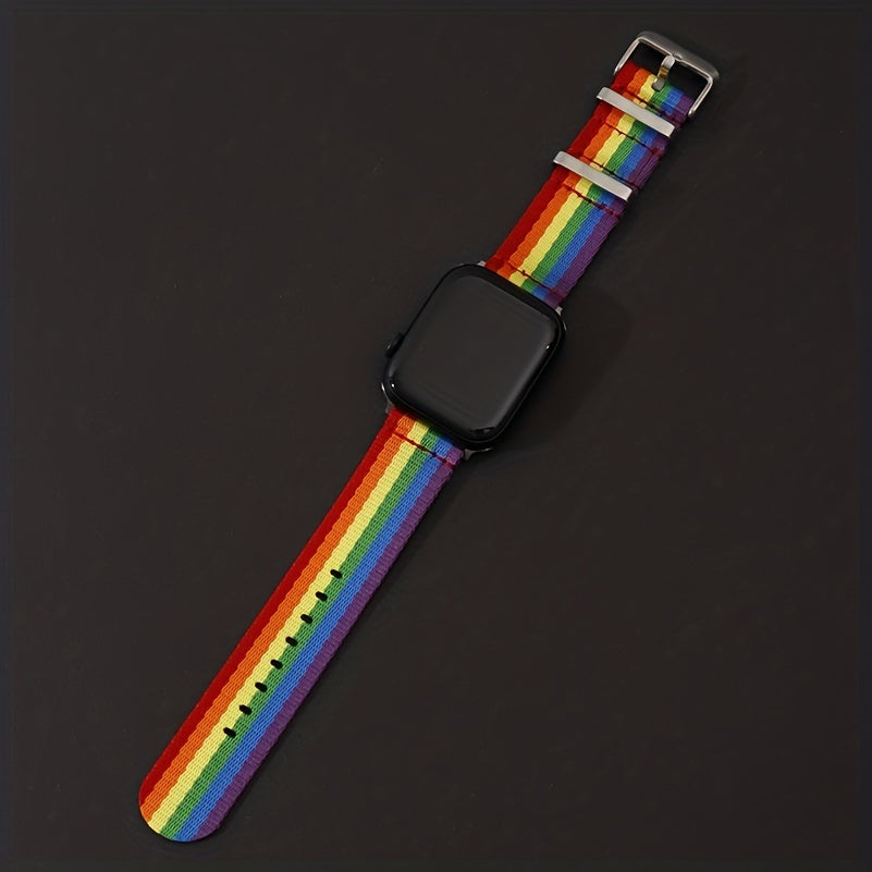 Rainbow Nylon Watch Strap For Smart Watch